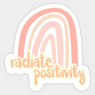 Radiate Positivity Rainbow Encouragement Sticker